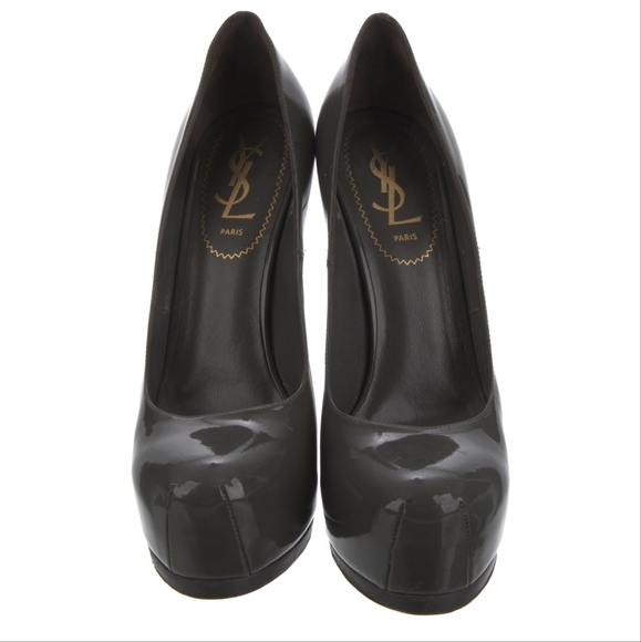 YSL Patent Leather Pump - 36.5 dark grey - Picture 3 of 5
